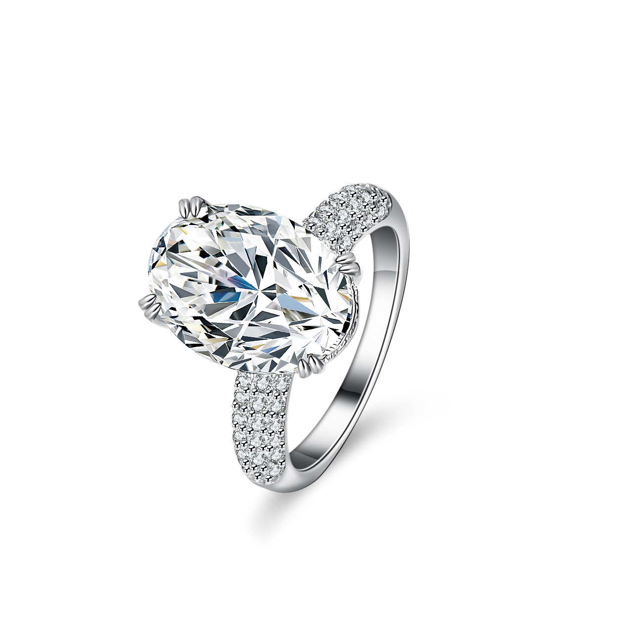 Moissanite Engagement Ring 1 Carat - Alien 18K Gold Inlaid Moissanite Ring