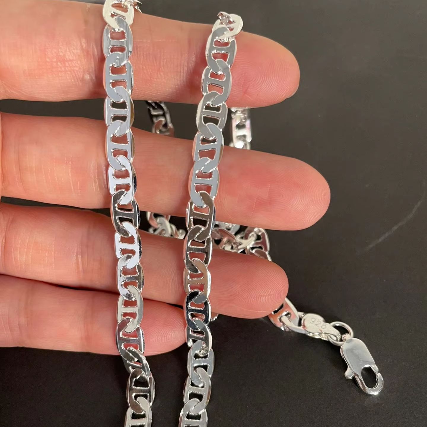 Cuban Link Chain 12Mm - 925 Sterling Silver Necklace 40-60cm 6MM