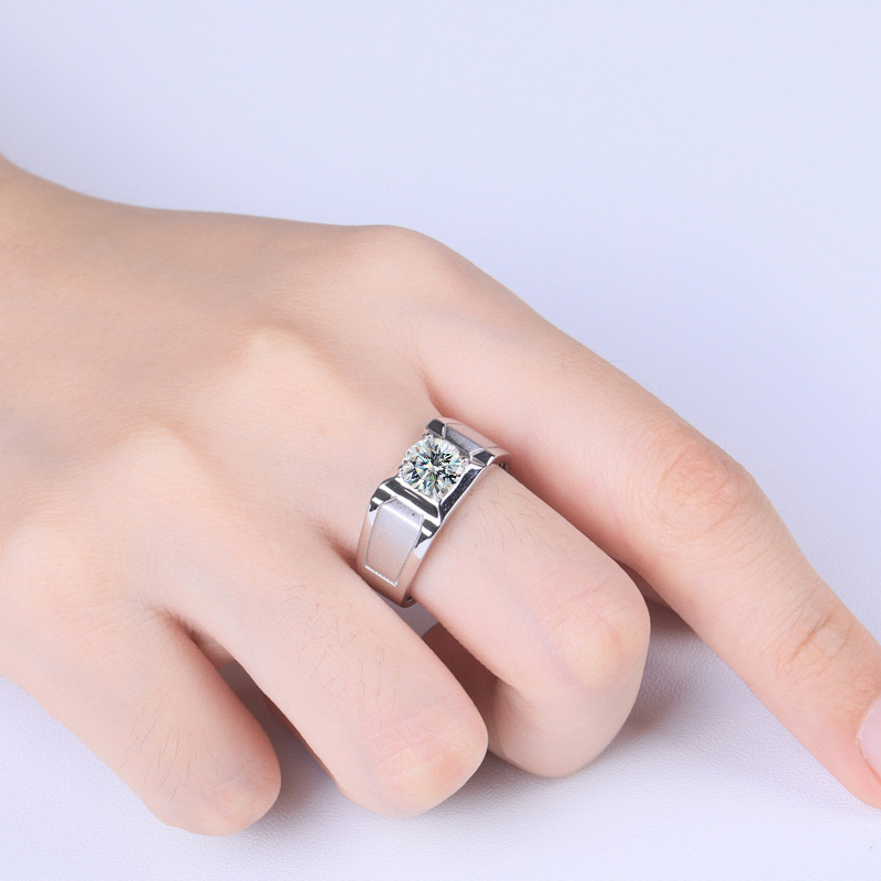 Hot selling s925 sterling silv - Moissanite Engagement Ring 1 Carat 评论和价格