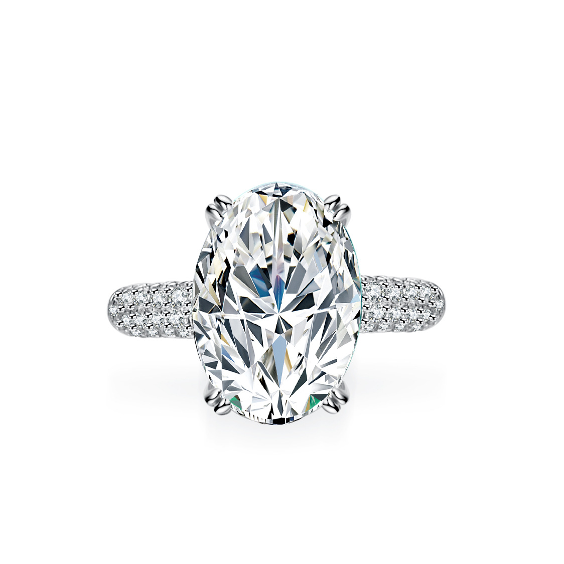 Alien 18K Gold Inlaid Moissani - Moissanite Engagement Ring 1 Carat 评论和价格