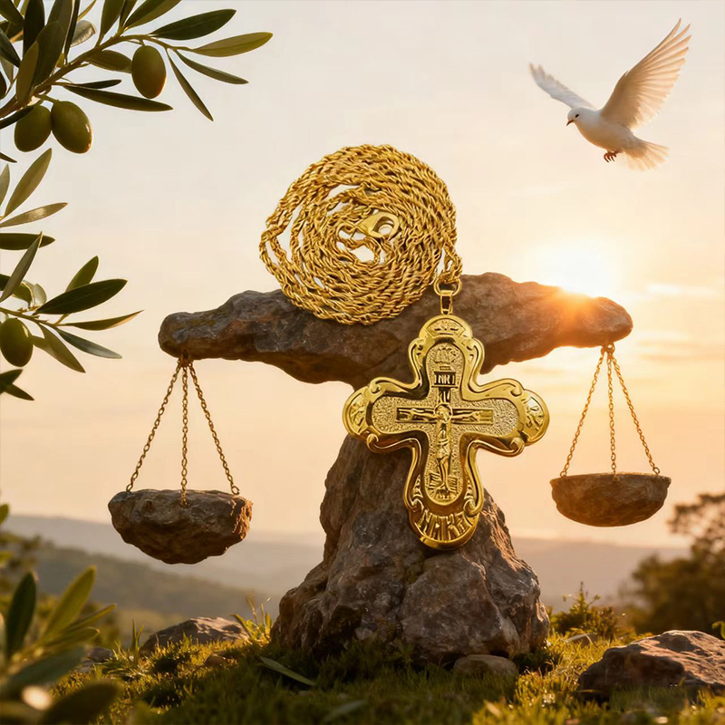 New 2026 Orthodox Pectoral Cro - Cross Pendant Necklace Gold 评论和价格