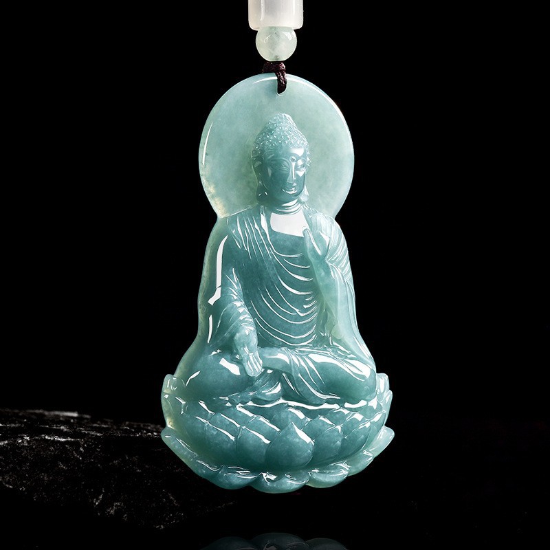Natural Burmese Jadeite Buddha - Necklaces 评论和价格