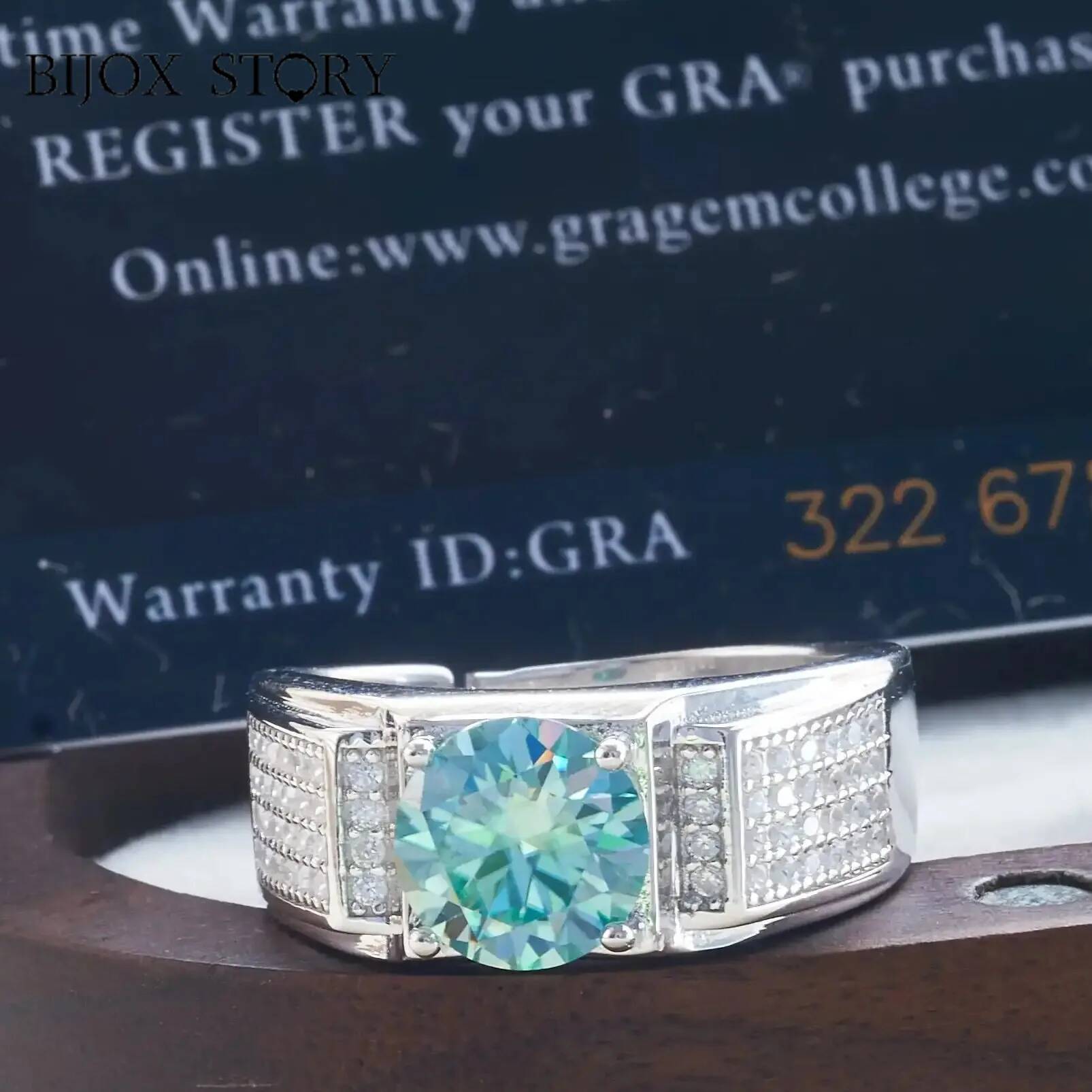 1 carat natural blue color moi - Moissanite Engagement Ring 1 Carat 评论和价格