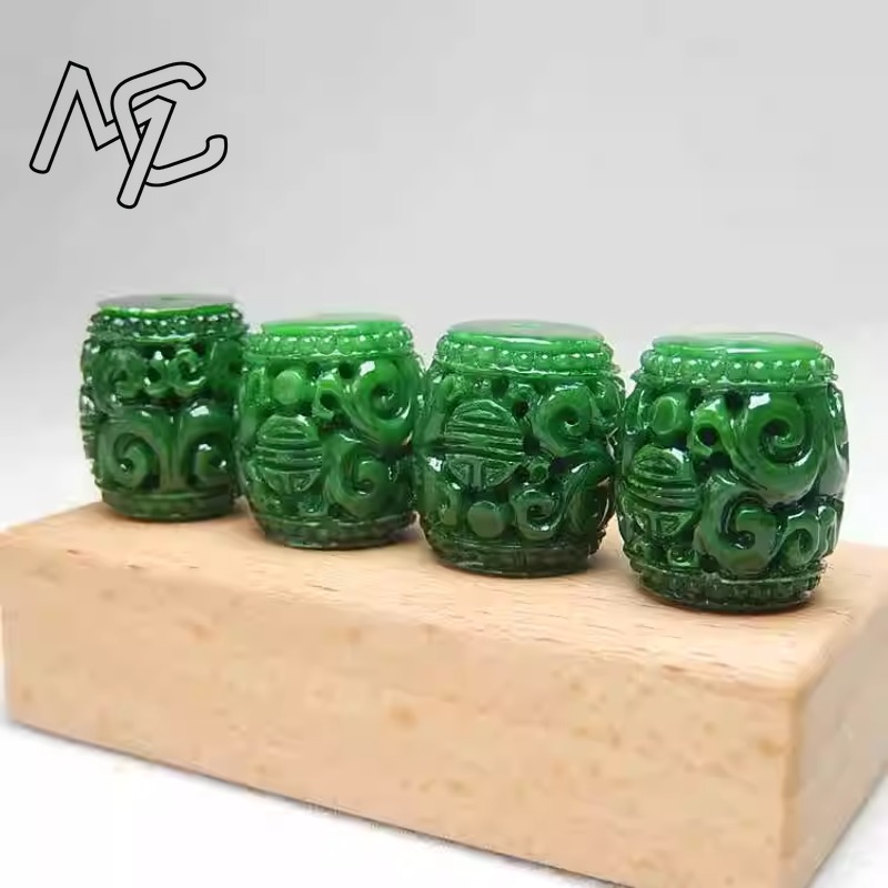 5pc Natural Green Jade Carving - Bracelets 评论和价格