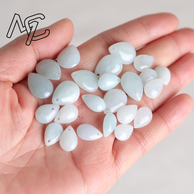 5PC Natural Jade Emerald Water - Earrings 评论和价格