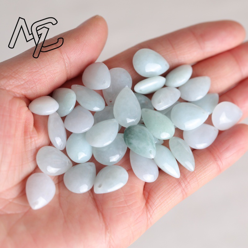 5PC Natural Jade Emerald Water - Earrings 评论和价格