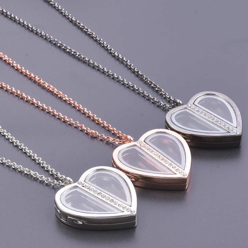 Magnet Heart Locket Necklace F - Heart Locket Necklace Photo 评论和价格