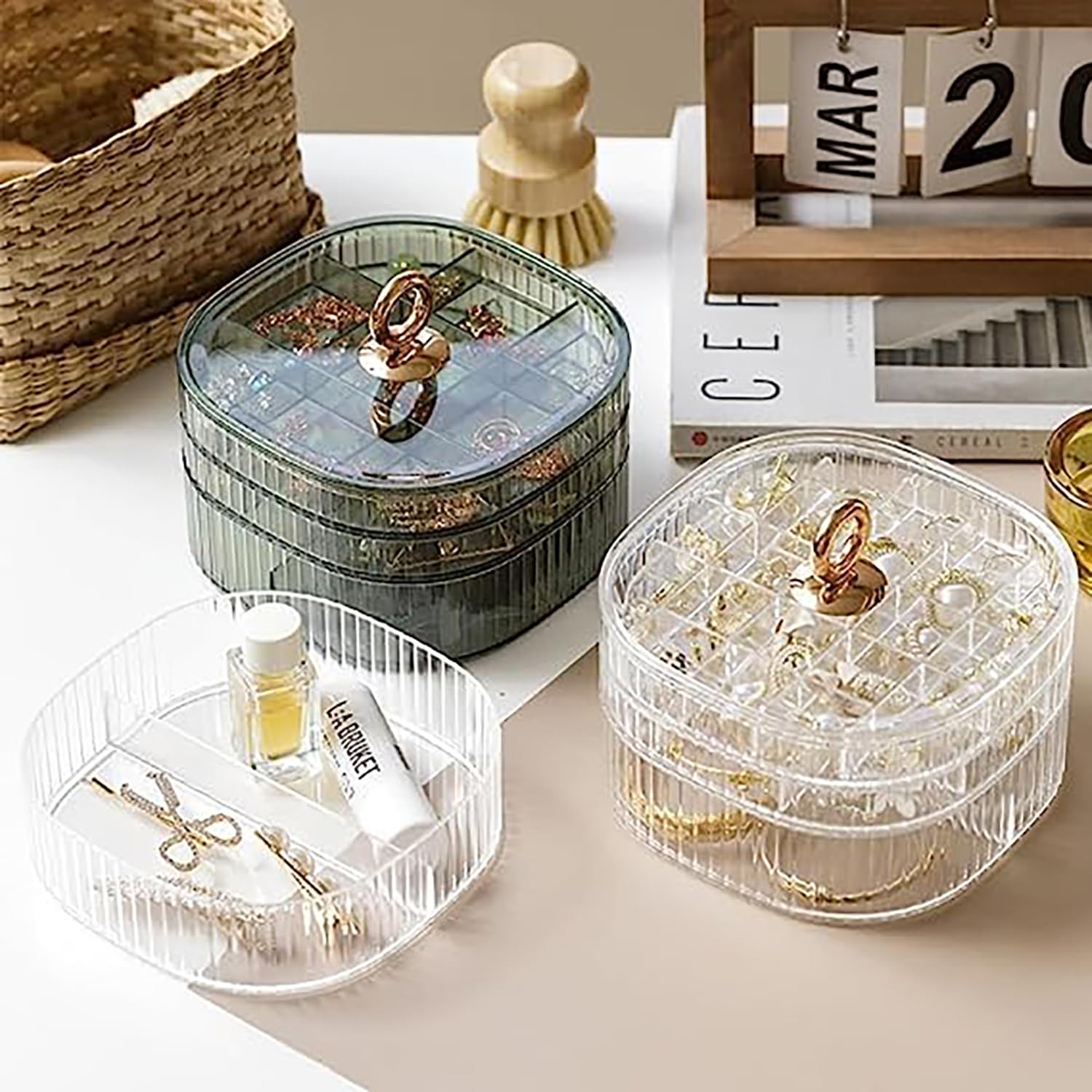 Transparent Jewelry Box 3-Laye - Rings 评论和价格