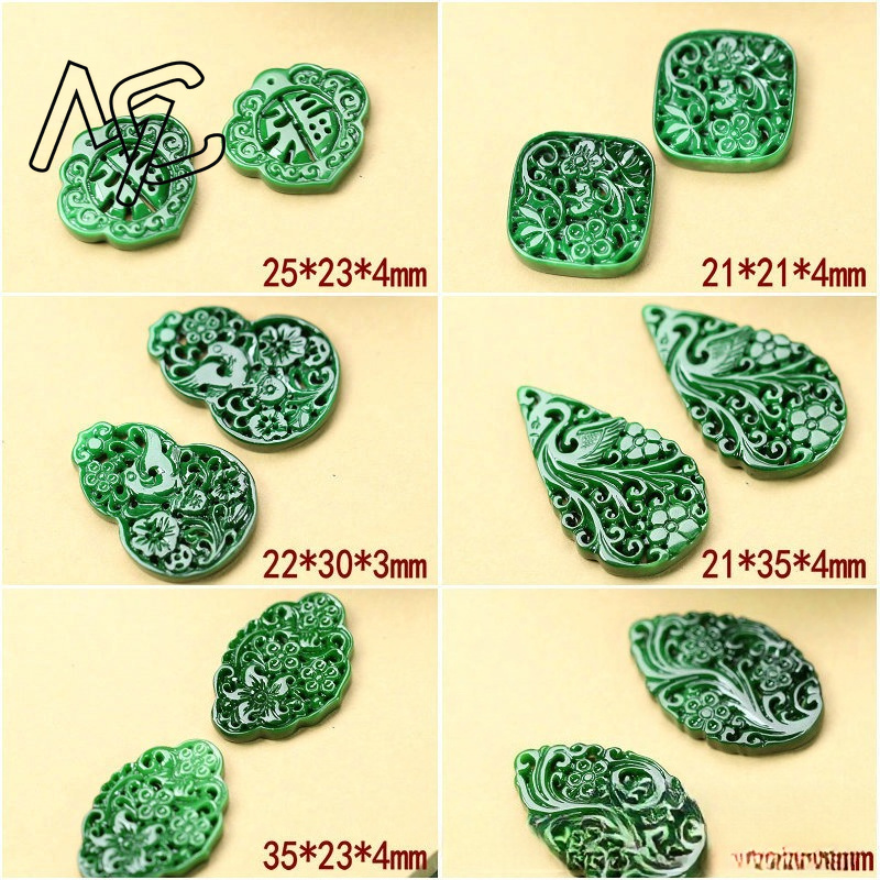 2pcs DIY Natural Dry Green Eme - Earrings 评论和价格
