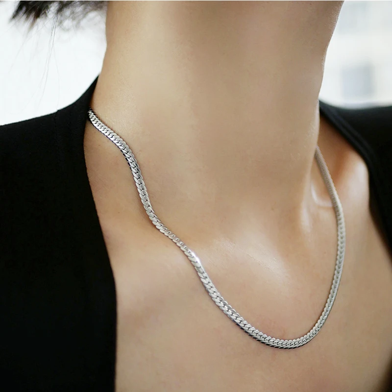 1pc 6 mm Men 925 sterling silv - Cuban Link Chain 12Mm 评论和价格